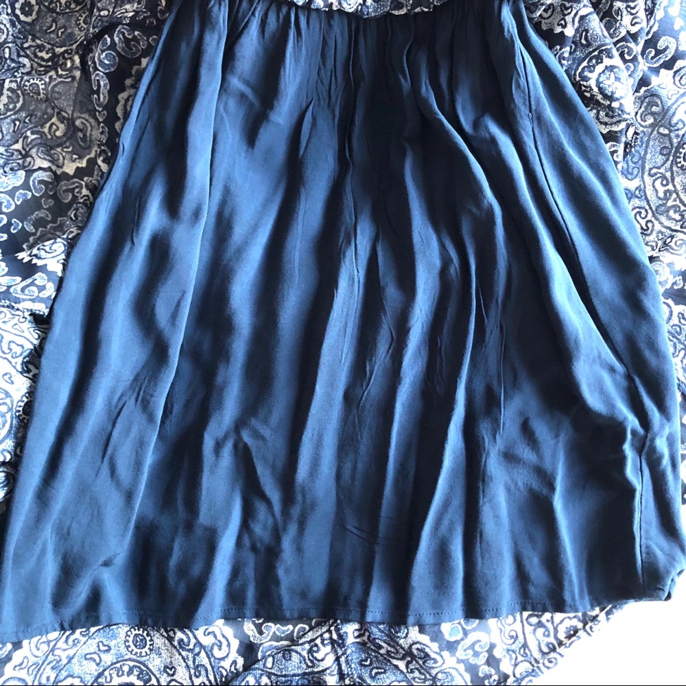 Hollister Strapless Maxi Paisley Blue Dress XS - Picture 10 of 11